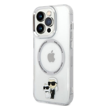 MagSafe futrola za Apple iPhone 14 Pro, Karl Lagerfeld, Ikonik Karl & Choupette, Prozirna