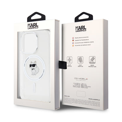 Futrola MagSafe za Apple iPhone 14 Pro, Karl Lagerfeld, IML Choupette, Prozirna