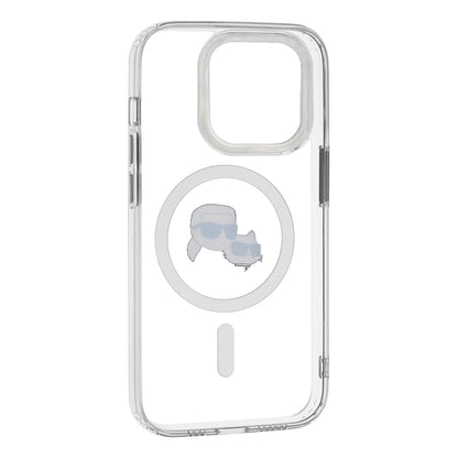 Futrola MagSafe za Apple iPhone 14 Pro, Karl Lagerfeld, IML Metal Karl & Choupette's Heads, Bijela