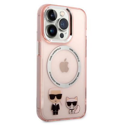 MagSafe futrola za Apple iPhone 14 Pro, Karl Lagerfeld, Karl & Choupette Aluminium, Roza