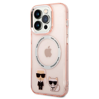 MagSafe futrola za Apple iPhone 14 Pro, Karl Lagerfeld, Karl & Choupette Aluminium, Roza