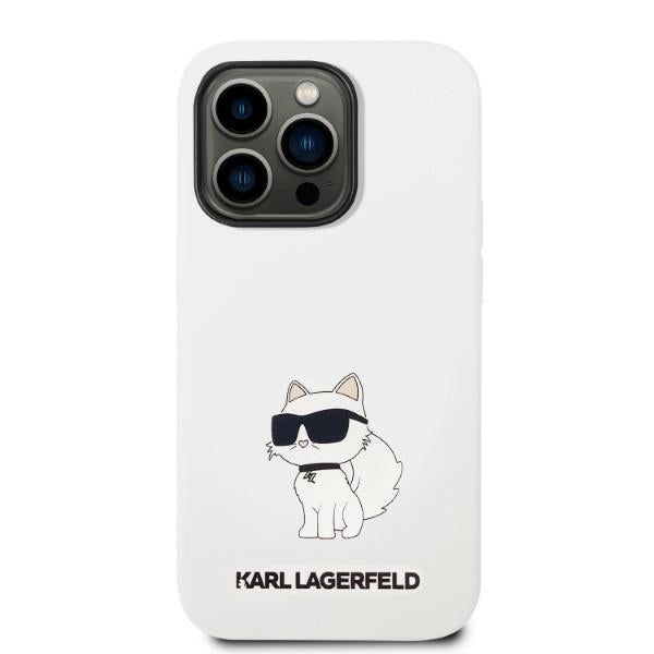 MagSafe futrola za Apple iPhone 14 Pro, Karl Lagerfeld, Silikonska Choupette, Bijela