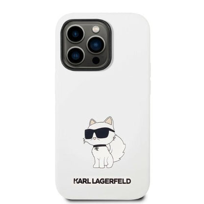 MagSafe futrola za Apple iPhone 14 Pro, Karl Lagerfeld, Silikonska Choupette, Bijela