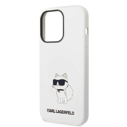 MagSafe futrola za Apple iPhone 14 Pro, Karl Lagerfeld, Silikonska Choupette, Bijela