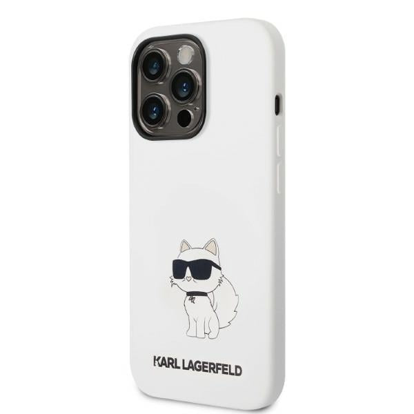 MagSafe futrola za Apple iPhone 14 Pro, Karl Lagerfeld, Silikonska Choupette, Bijela