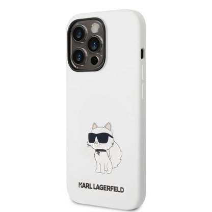 MagSafe futrola za Apple iPhone 14 Pro, Karl Lagerfeld, Silikonska Choupette, Bijela