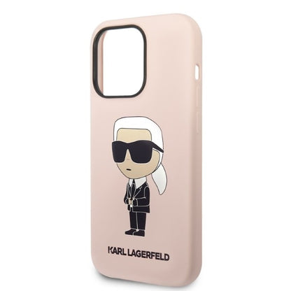 MagSafe futrola za Apple iPhone 14 Pro, Karl Lagerfeld, Silicone Ikonik Karl, Roza