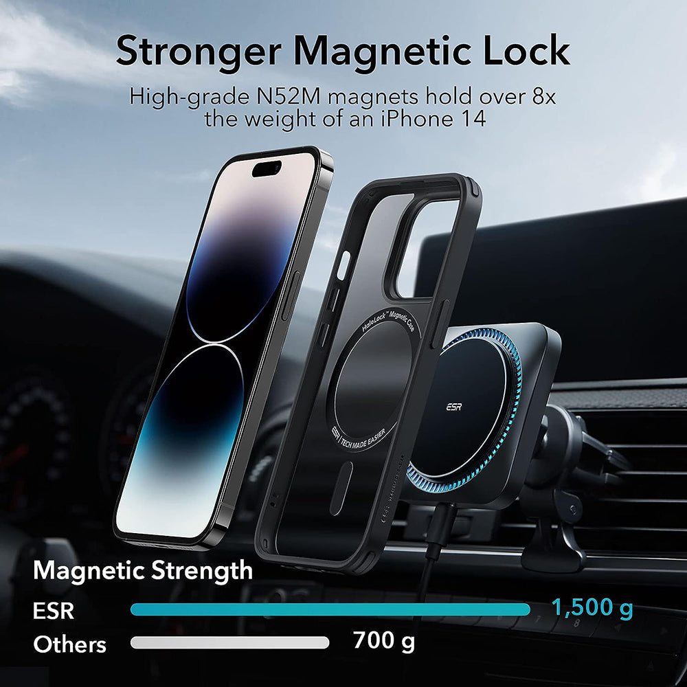 MagSafe futrola za Apple iPhone 14 Pro Max, ESR, Classic Hybrid, Crna Satinirana