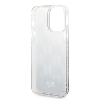 Futrola MagSafe za Apple iPhone 14 Pro Max, Karl Lagerfeld, Monogram Liquid Glitter, Crna