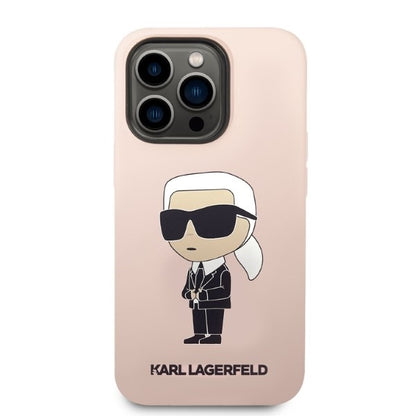 MagSafe futrola za Apple iPhone 14 Pro Max, Karl Lagerfeld, Silicone Ikonik Karl, Roza