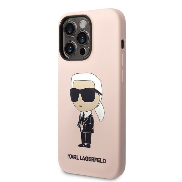 MagSafe futrola za Apple iPhone 14 Pro Max, Karl Lagerfeld, Silicone Ikonik Karl, Roza