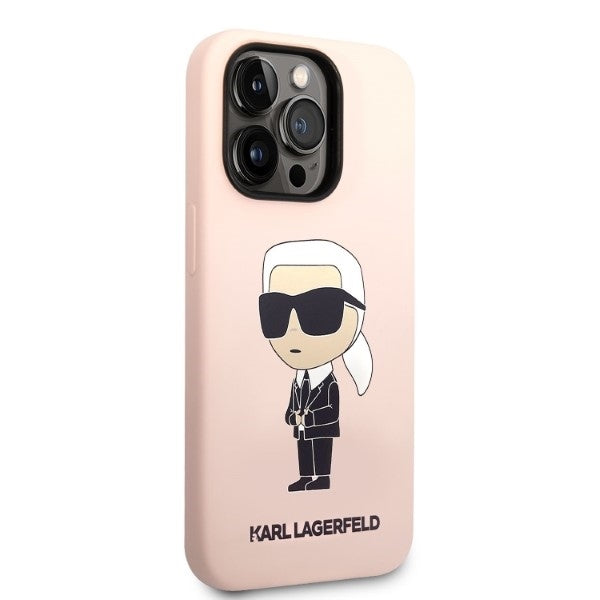 MagSafe futrola za Apple iPhone 14 Pro Max, Karl Lagerfeld, Silicone Ikonik Karl, Roza
