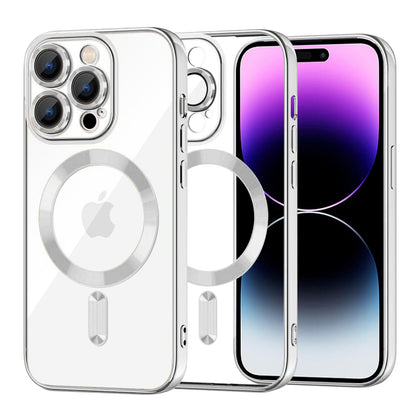 MagSafe futrola za Apple iPhone 14 Pro Max, Techsuit, Luxury Crystal, Srebrna