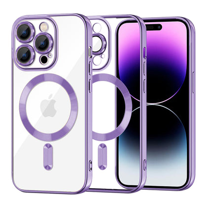 MagSafe futrola za Apple iPhone 14 Pro Max, Techsuit, Luxury Crystal, Svijetlo Ljubičasta