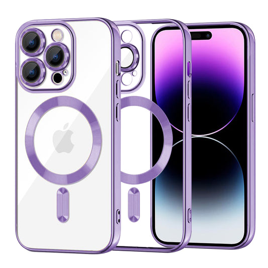 MagSafe futrola za Apple iPhone 14 Pro Max, Techsuit, Luxury Crystal, Svijetlo Ljubičasta