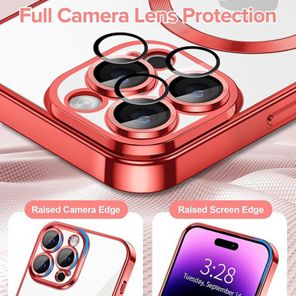 MagSafe futrola za Apple iPhone 14 Pro Max, Techsuit, Luxury Crystal, Crvena