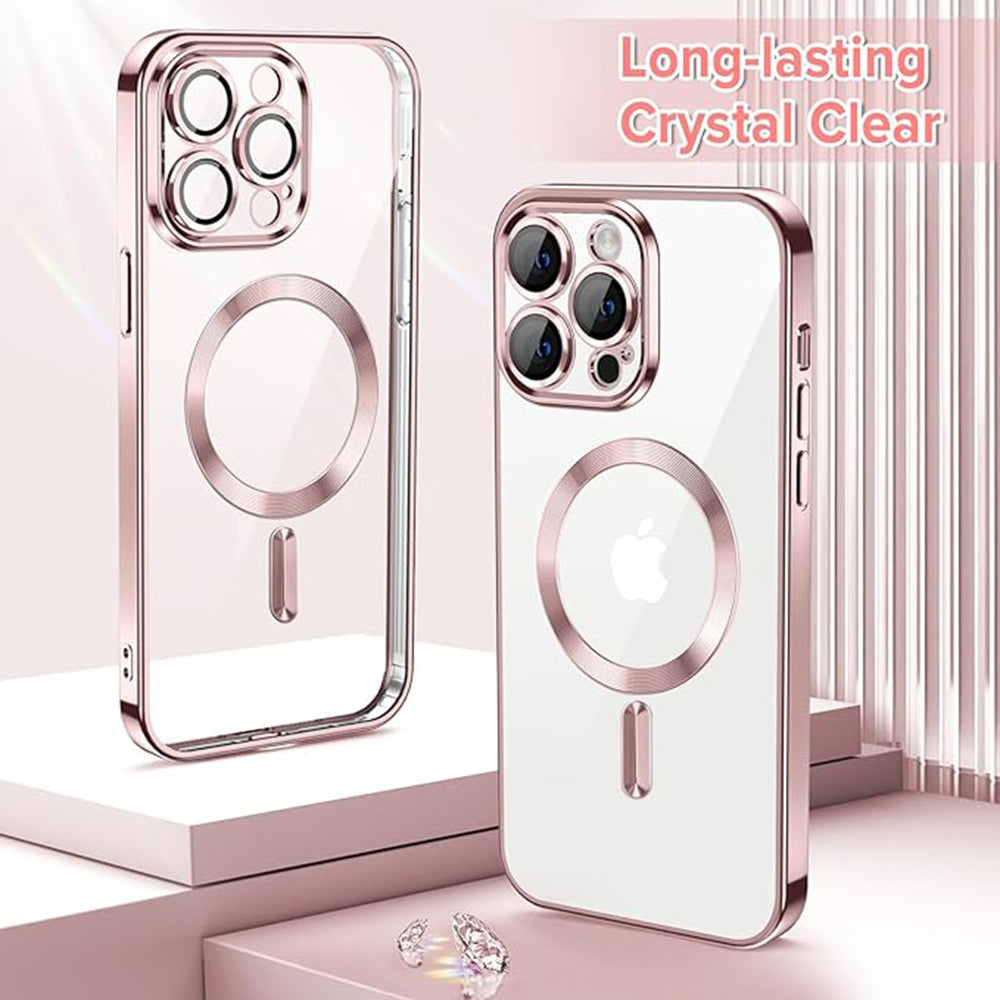 MagSafe futrola za Apple iPhone 14 Pro Max, Techsuit, Luxury Crystal, Roza