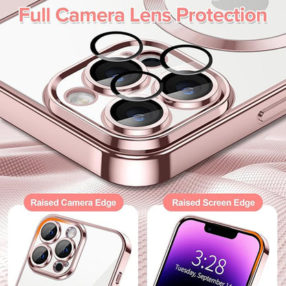MagSafe futrola za Apple iPhone 14 Pro Max, Techsuit, Luxury Crystal, Roza