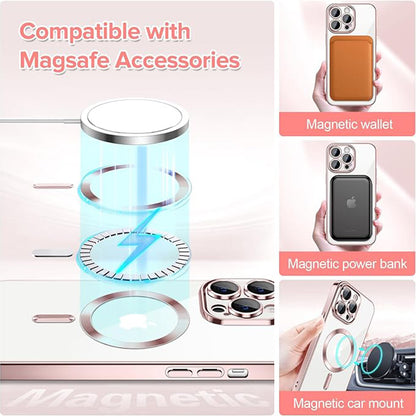 MagSafe futrola za Apple iPhone 14 Pro Max, Techsuit, Luxury Crystal, Roza