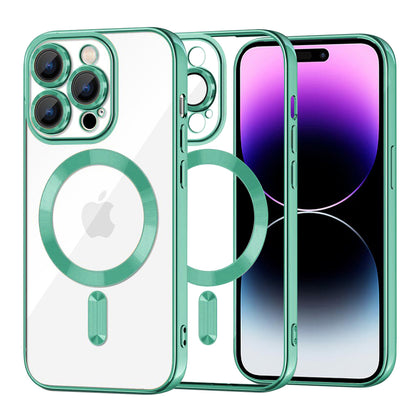 MagSafe maska za Apple iPhone 14 Pro Max, Techsuit, Luxury Crystal, Svijetlo Zelena