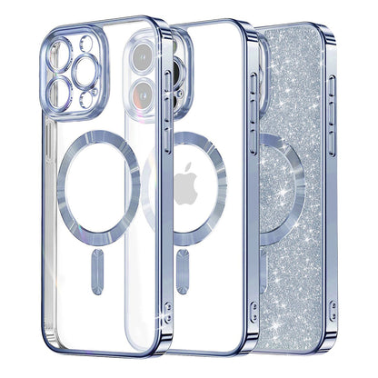 MagSafe futrola za Apple iPhone 14 Pro Max, Techsuit, Luxury Glitter, Plava
