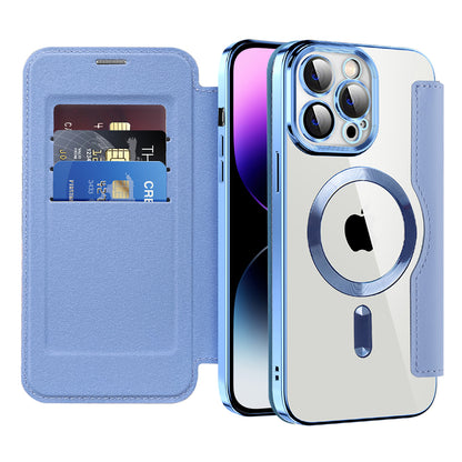 MagSafe futrola za Apple iPhone 14 Pro Max, Techsuit, SmartMag Book, Plava
