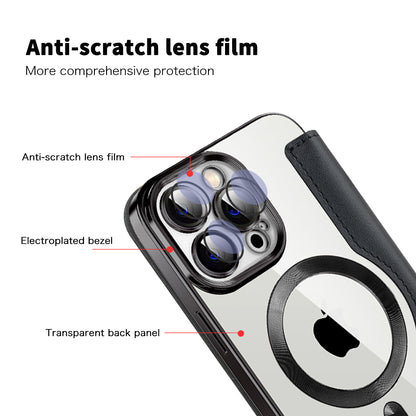MagSafe futrola za Apple iPhone 14 Pro Max, Techsuit, SmartMag Book, Crna