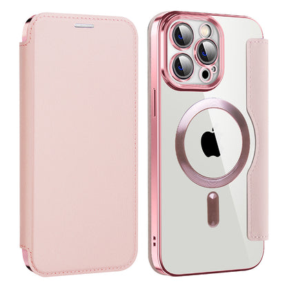 MagSafe futrola za Apple iPhone 14 Pro Max, Techsuit, SmartMag Book, Roza