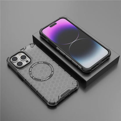 MagSafe futrola za Apple iPhone 14 Pro, Techsuit, HoneyComb Shield, Bijela