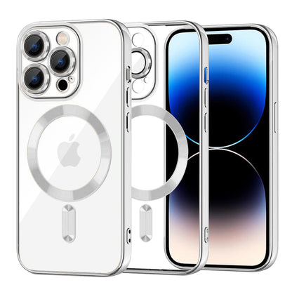 MagSafe futrola za Apple iPhone 14 Pro, Techsuit, Luxury Crystal, Srebrna