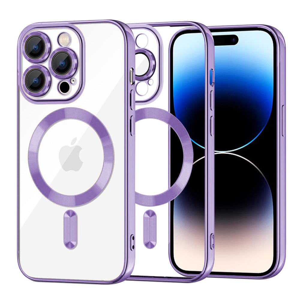 MagSafe futrola za Apple iPhone 14 Pro, Techsuit, Luxury Crystal, Svijetlo Ljubičasta
