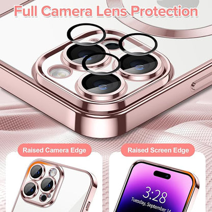 MagSafe futrola za Apple iPhone 14 Pro, Techsuit, Luxury Crystal, Roza