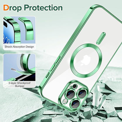 MagSafe maska za Apple iPhone 14 Pro, Techsuit, Luxury Crystal, Svijetlo Zelena