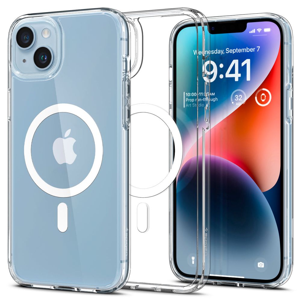 Futrola MagSafe za Apple iPhone 14, Spigen, Ultra Hybrid, Bijela