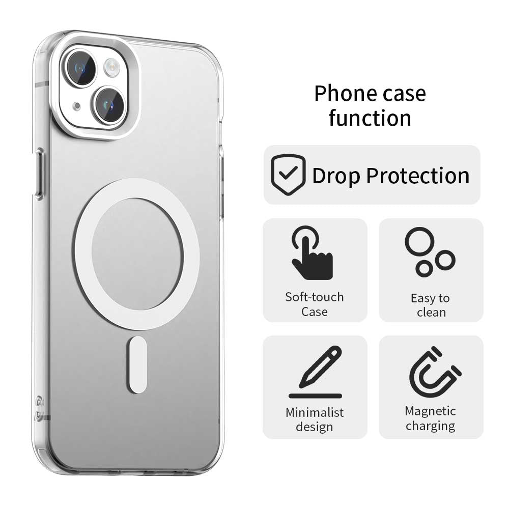 MagSafe futrola za Apple iPhone 14, Techsuit, CandyCase, Bijela