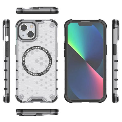 MagSafe maska za Apple iPhone 14, Techsuit, HoneyComb Shield, Bijela