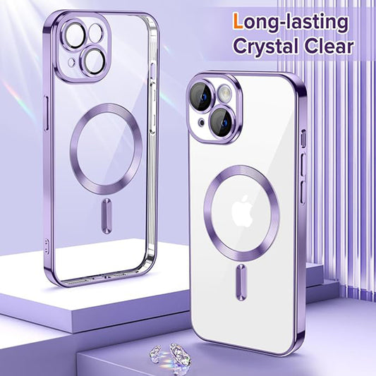 MagSafe futrola za Apple iPhone 14, Techsuit, Luxury Crystal, Svijetlo Ljubičasta