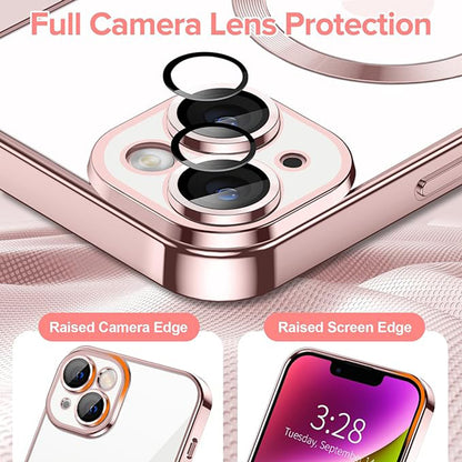 MagSafe futrola za Apple iPhone 14, Techsuit, Luxury Crystal, Roza
