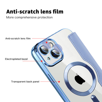 MagSafe futrola za Apple iPhone 14, Techsuit, SmartMag Book, Plava