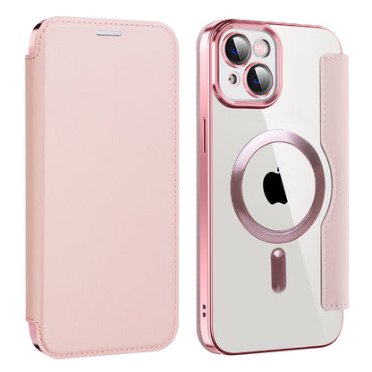 MagSafe futrola za Apple iPhone 14, Techsuit, SmartMag Book, Roza
