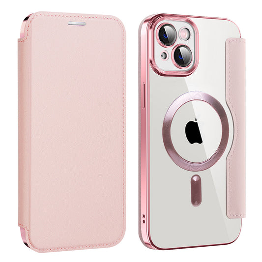 MagSafe futrola za Apple iPhone 14, Techsuit, SmartMag Book, Roza