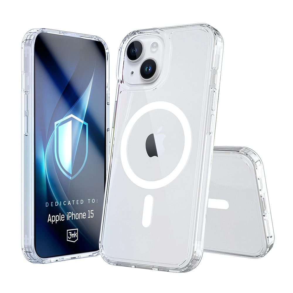 MagSafe futrola za Apple iPhone 15, 3MK, Armor MagCase, Prozirna