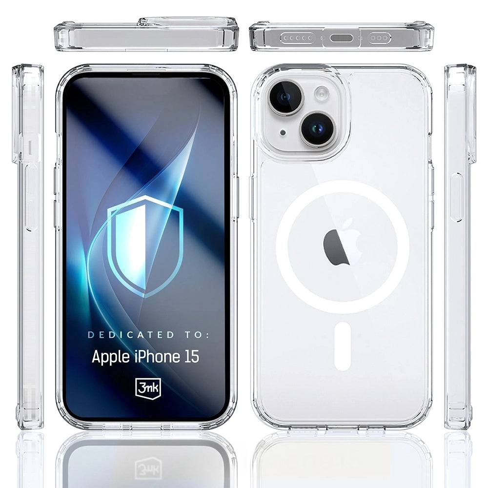 MagSafe futrola za Apple iPhone 15, 3MK, Armor MagCase, Prozirna