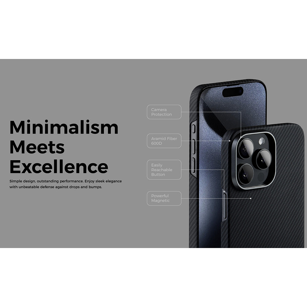 MagSafe futrola za Apple iPhone 15, Edizard, Air, Crna