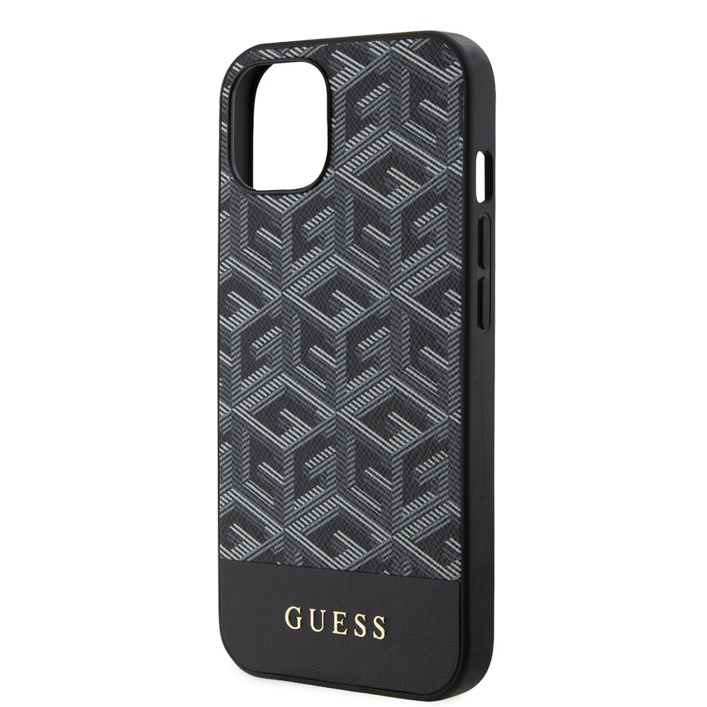 Futrola MagSafe za Apple iPhone 15, Guess, GCube Stripes, Crna