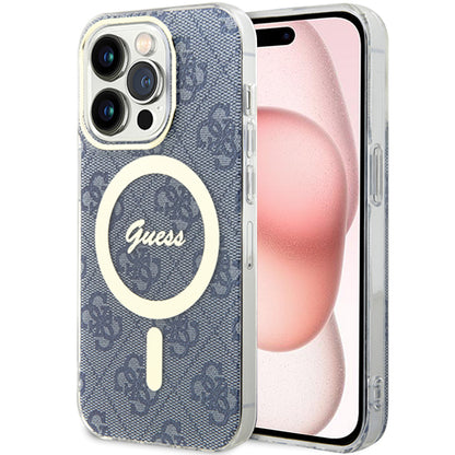 MagSafe futrola za Apple iPhone 15, Guess, IML 4G, Plava