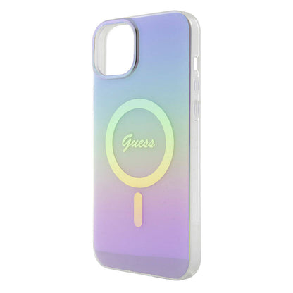Futrola MagSafe za Apple iPhone 15, Guess, IML Iridescent, Ljubičasta