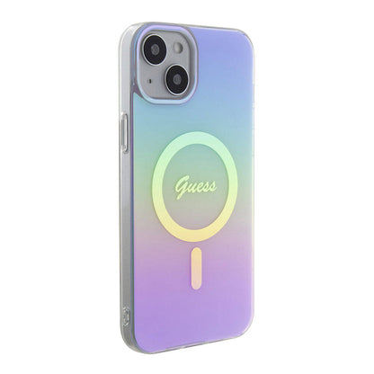 Futrola MagSafe za Apple iPhone 15, Guess, IML Iridescent, Ljubičasta