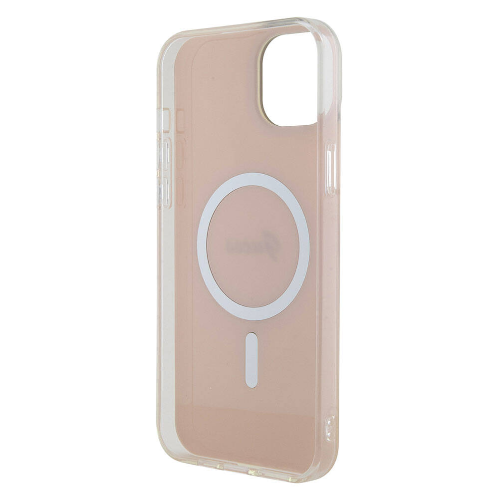 MagSafe futrola za Apple iPhone 15, Guess, IML Iridescent Script, Roza GUHMP15SHITSP
