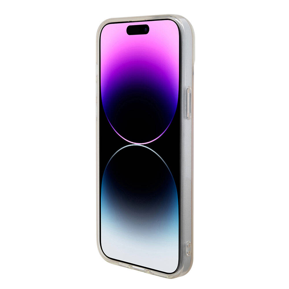 MagSafe futrola za Apple iPhone 15, Guess, IML Iridescent Script, Roza GUHMP15SHITSP